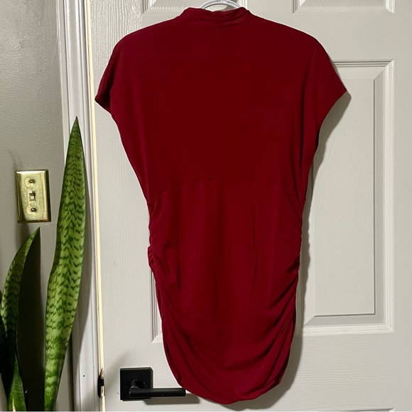 Unlisted A Kenneth Cole Production Red Blouse with Ruched Sides - Picture 7 of 9